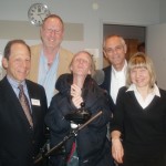 Drs Fred Kaplan, Burt Nussbaum, Zvi Grünwald & Elieen Shore med Ann-Sofi Klint